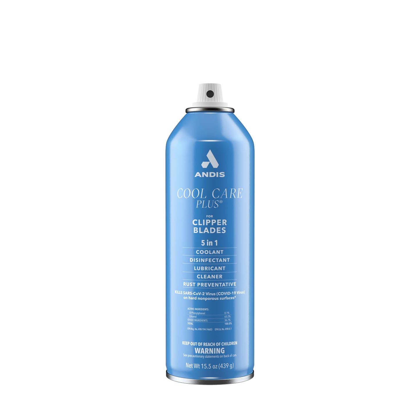 Andis 12750 Cool Care Plus 5-in-1 Clipper Spray, 15.5 oz Can