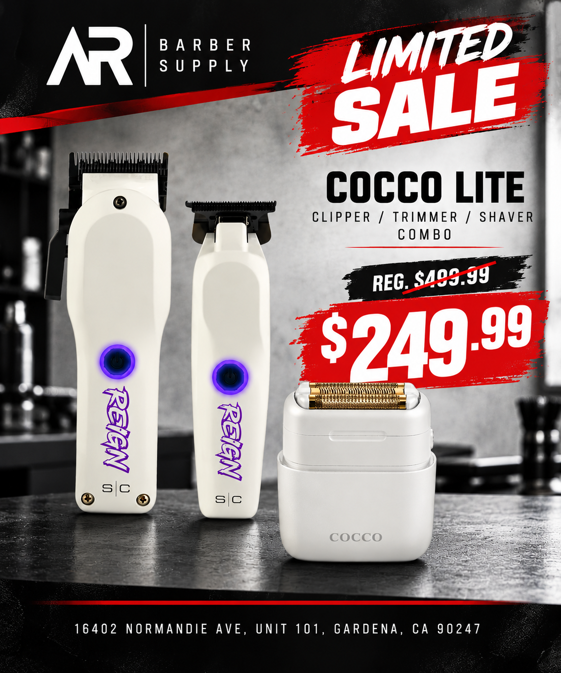 Limited Sale – REIGN Clipper & Trimmer + COCCO Compact Shaver Set | $249.99
