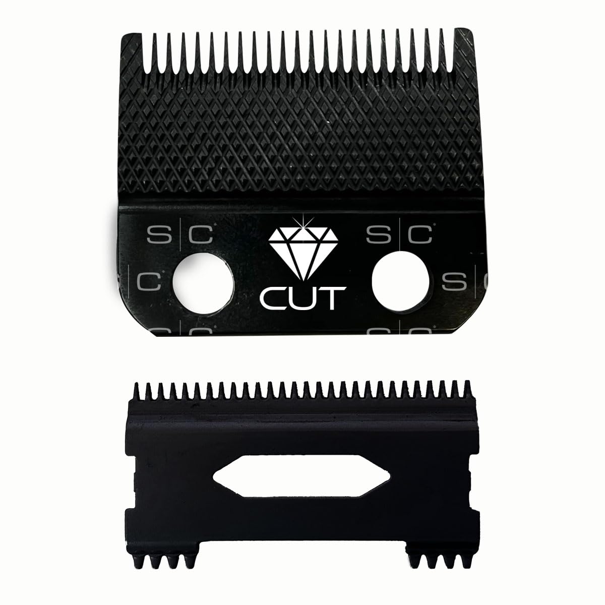 StyleCraft Replacement Diamond Cut Fixed Fade Hair Clipper Blade with Shallow Tooth 2.0 Moving Cutter Set