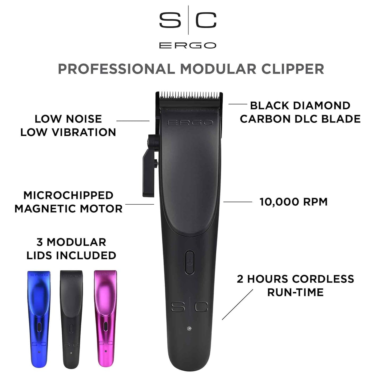 Ergo Clipper - Professional Cordless Hair Clipper with Magnetic Motor