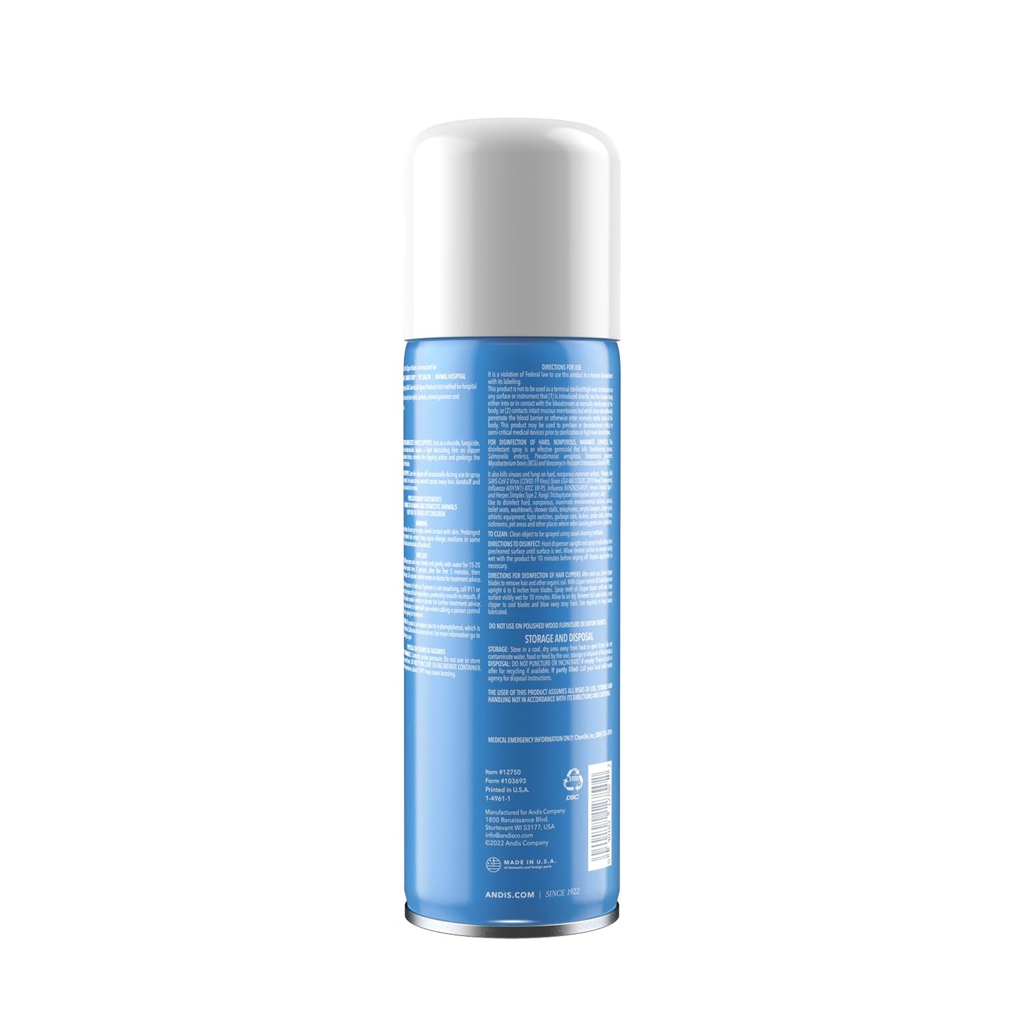 Andis 12750 Cool Care Plus 5-in-1 Clipper Spray, 15.5 oz Can