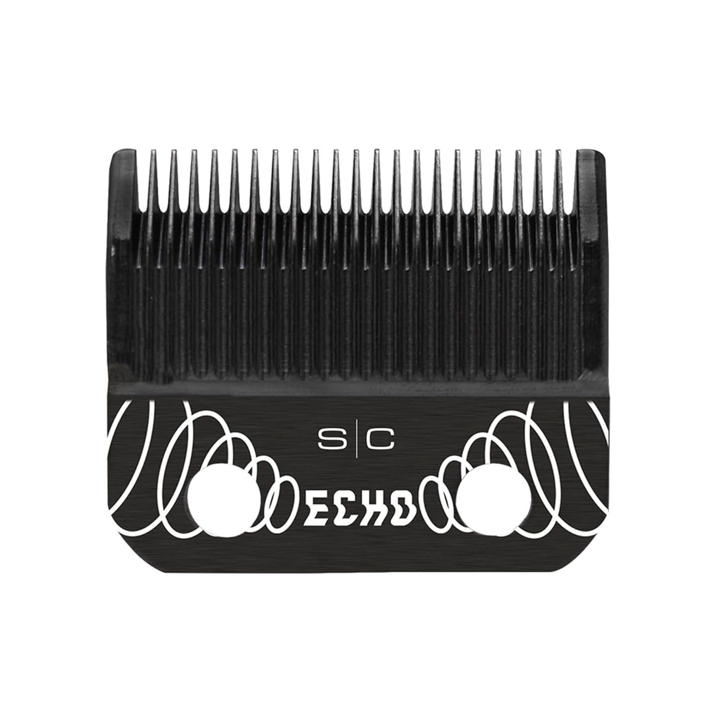 Replacement ECHO Faper Fixed Black Diamond Carbon DLC Hair Clipper Blade with Shallow Tooth 2.0 Cutter Set