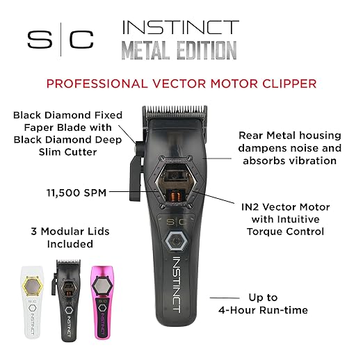 Instinct Metal Clipper - Professional Cordless Hair Clipper with IN2 Vector Motor