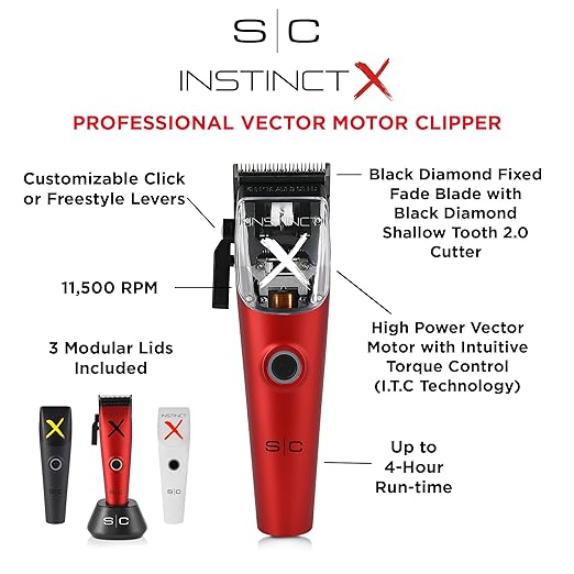 Instinct X Clipper - Professional Cordless Hair Clipper with Vector Motor