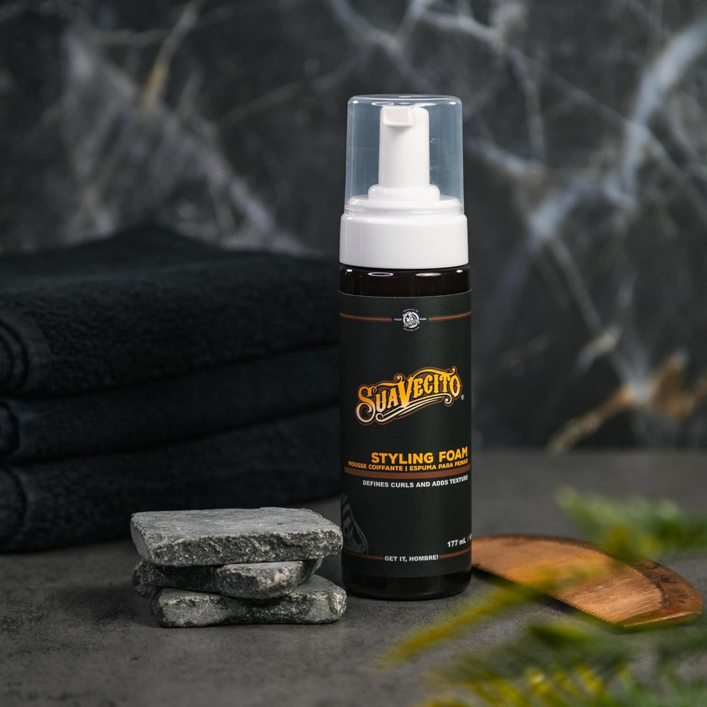 Suavecito Styling Foam – Lightweight Volumizing Mousse for Men | Flexible Hold, Frizz Control & Natural Finish | Water-Based, Alcohol-Free Formula