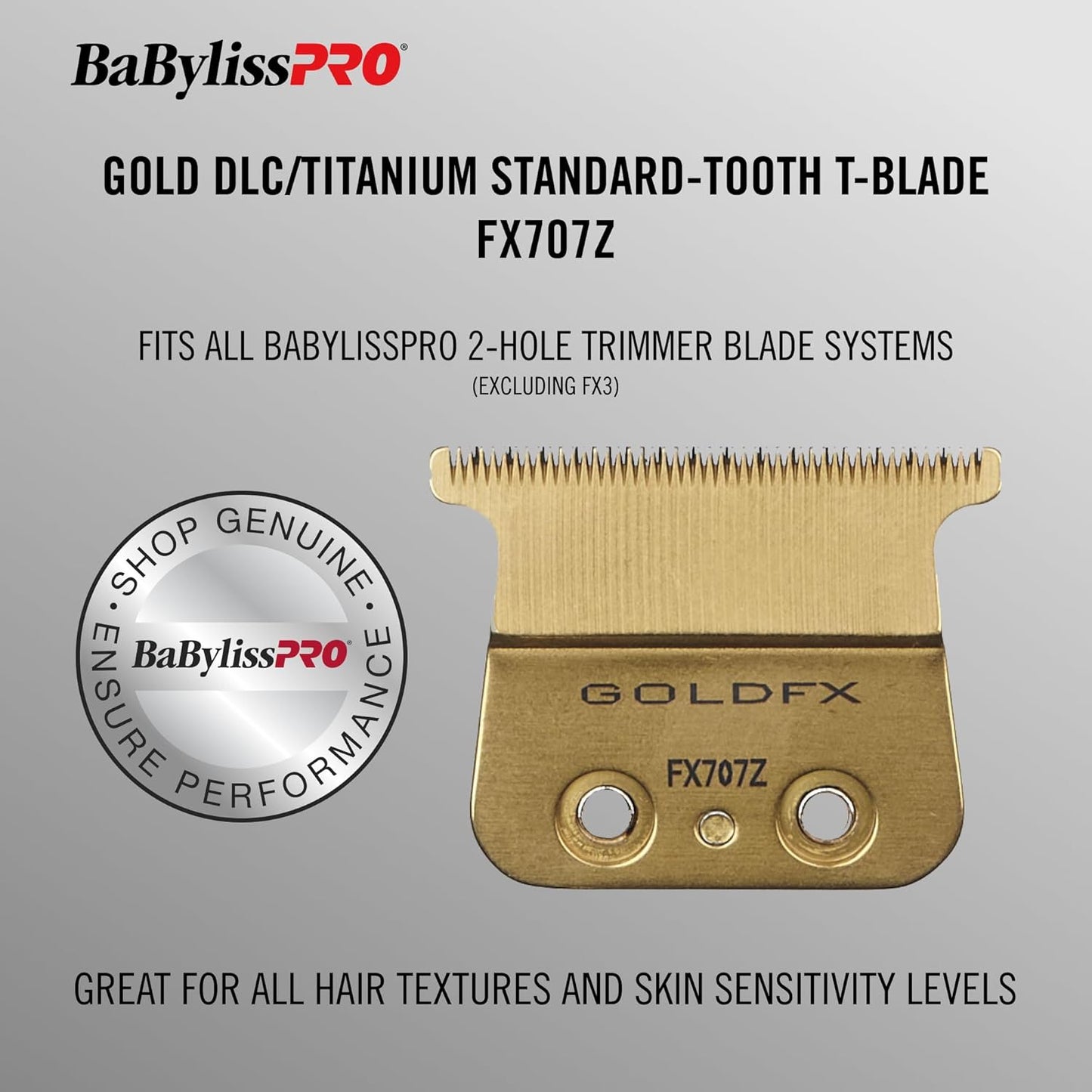 BaBylissPRO® Replacement Gold Titanium Deep-Tooth T-Blade