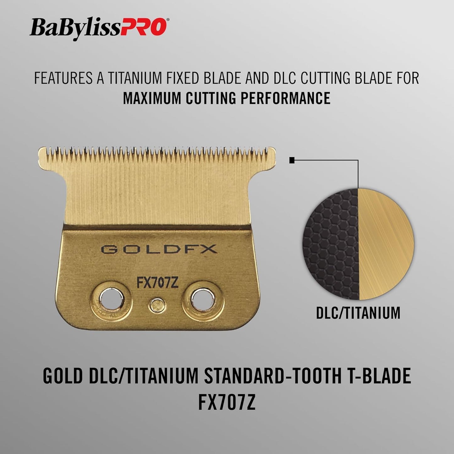 BaBylissPRO® Replacement Gold Titanium Deep-Tooth T-Blade