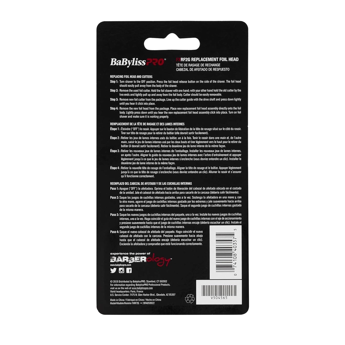 BaBylissPRO® Replacement Foils & Cutter for FOILFX™02 (Gold)
