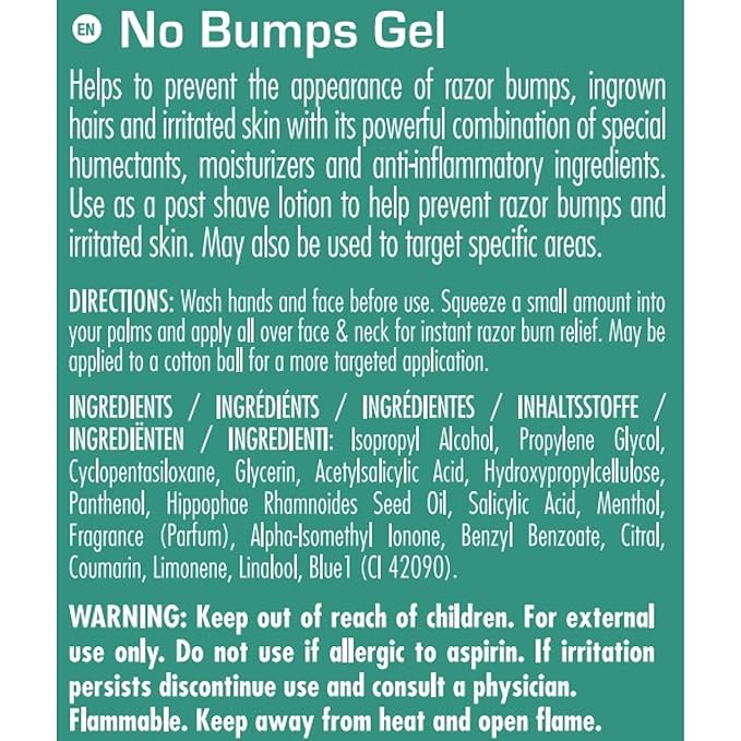 Clubman Pinaud No Bumps Gel After Shave for Men Sensitive Skin