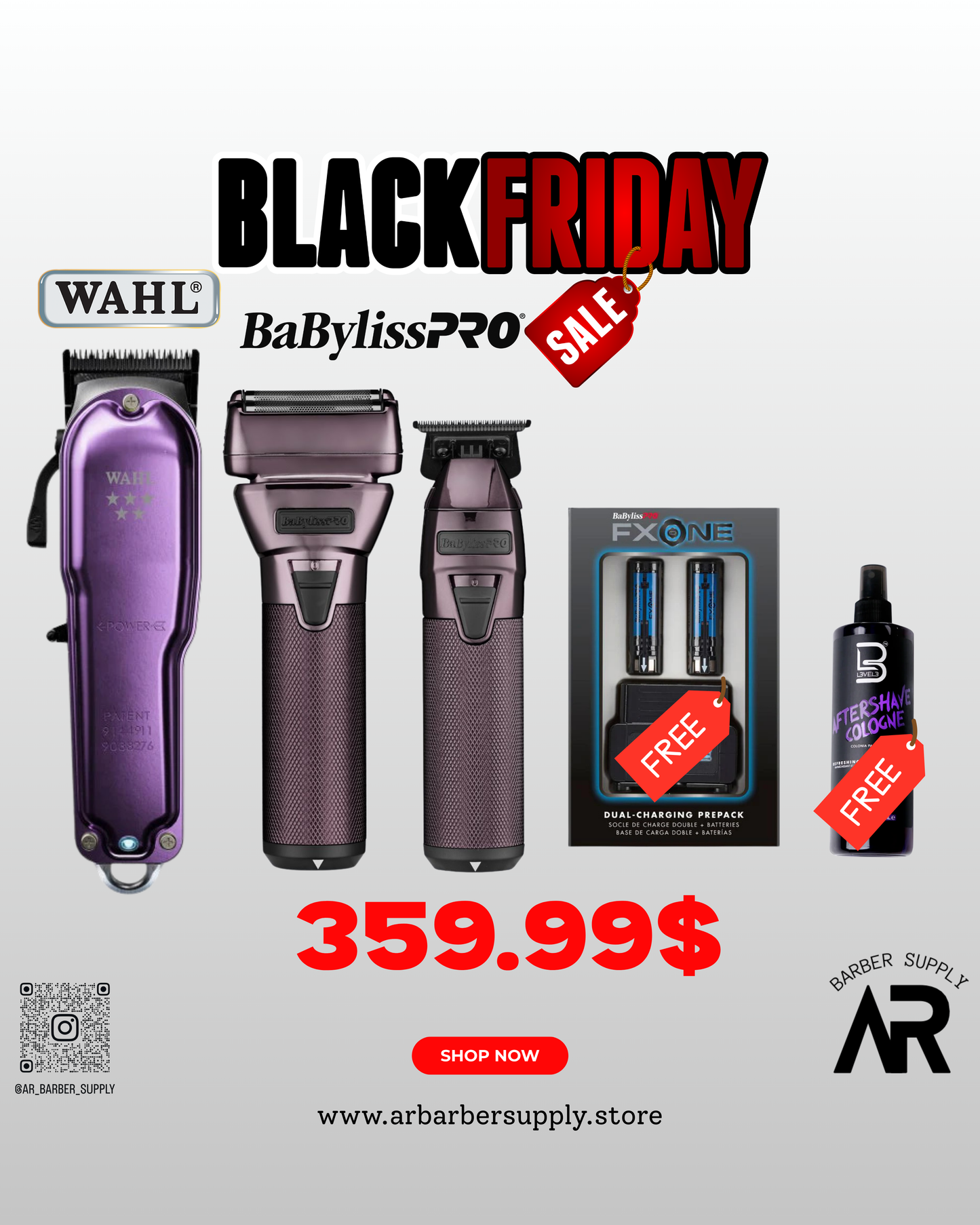 Wahl 5-Star Legend Purple + BaBylissPRO Nightfall Trimmer & Shaver (FREE Prepack + Cologne)