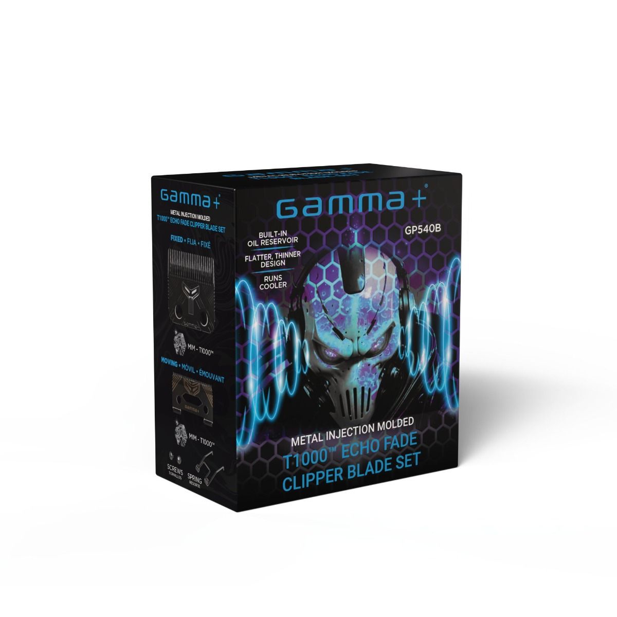 Gamma Echo Blade T1000-Echo Fixed Fade Blade and Shallow 2.0 Clipper Blade Set