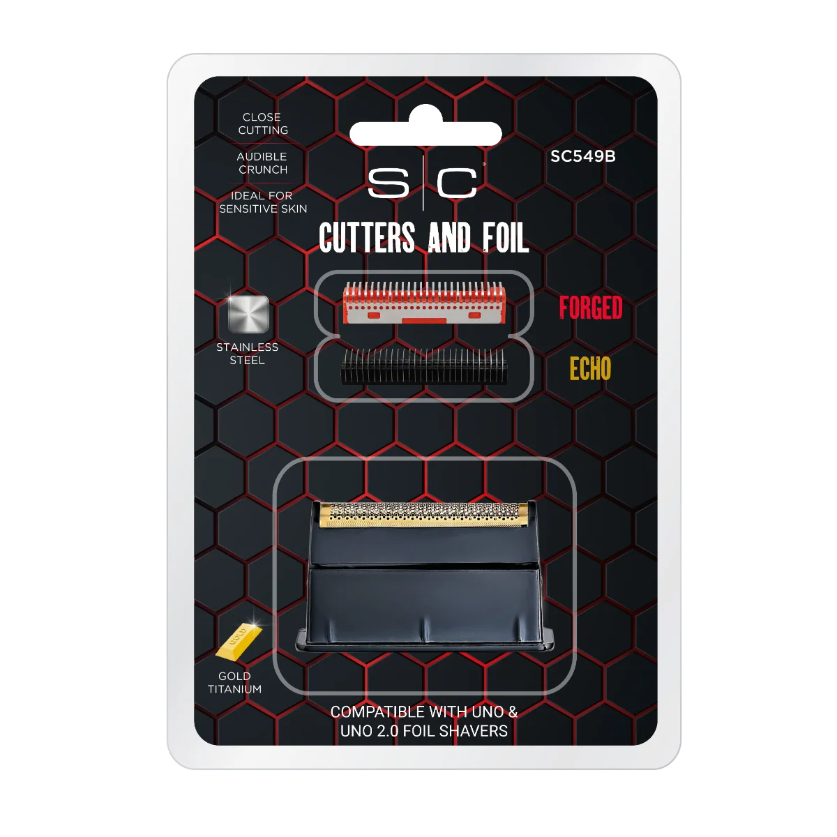 StyleCraft Uno 2.0 Black Gold Titanium Foil Head & Cutters