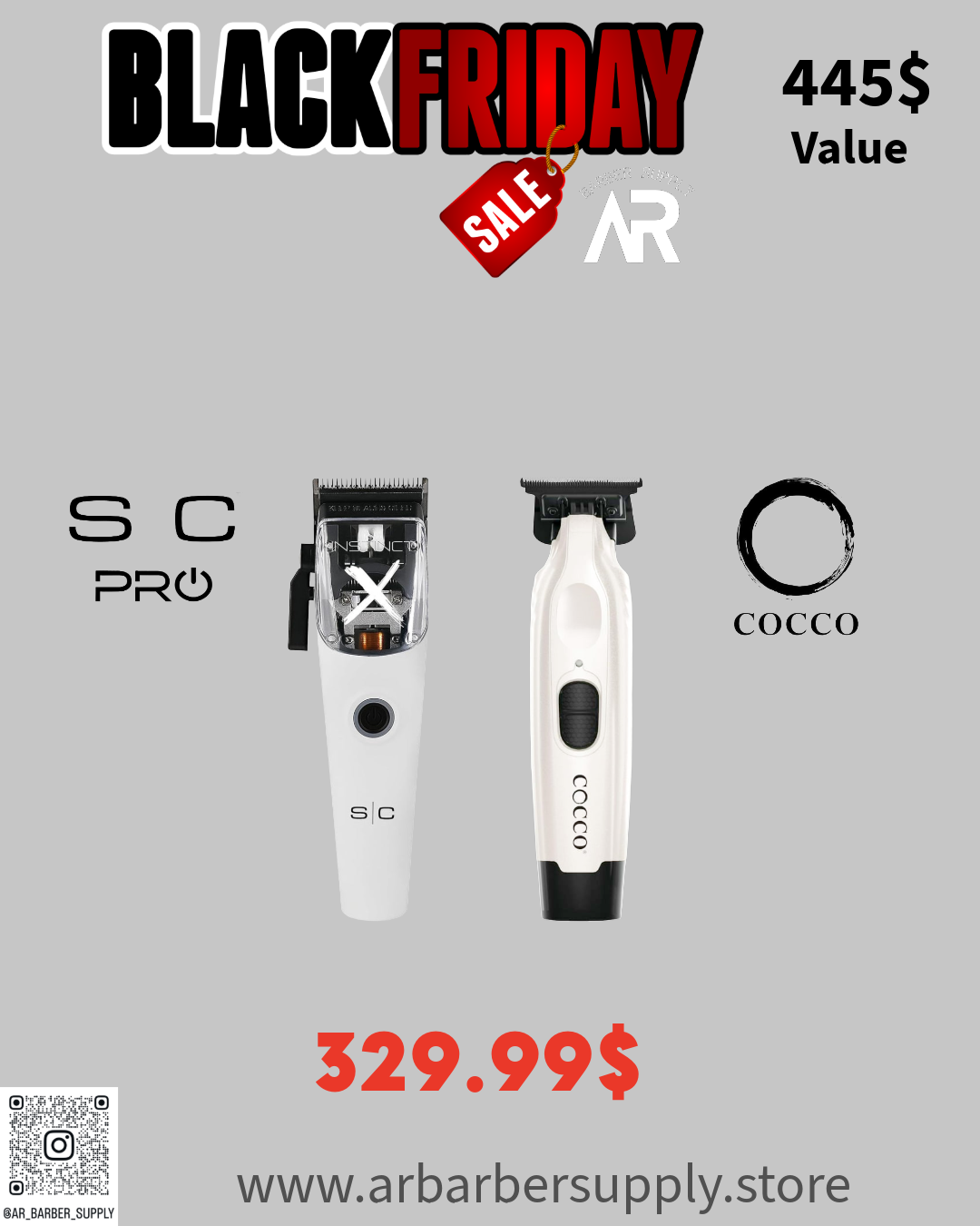 StyleCraft Instinct X Clipper + Cocco Hyper Veloce Trimmer (White) – Black Friday Deal