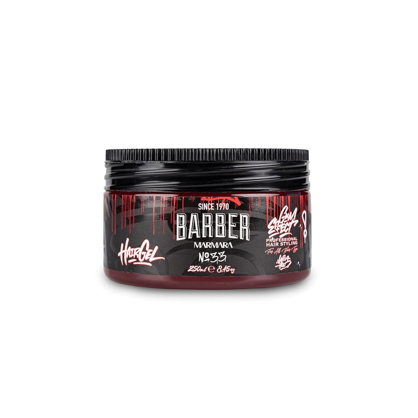 BARBER MARMARA Hair Styling Gel 500 ml – Men's Hair Gel – Strong Hold – No Gluing and No Residue – Alcohol Free – Fresh Fragrance – Hair Gel – Wet Hair Look – Rubber Effect