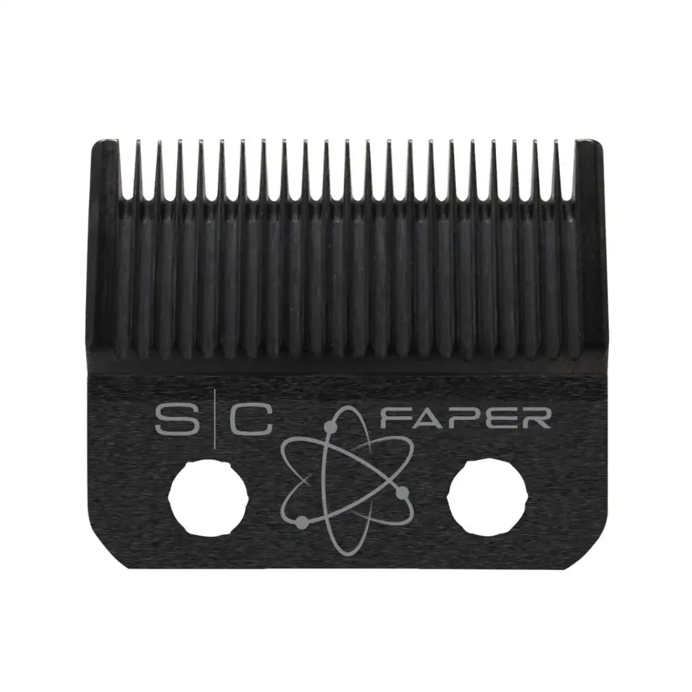 Replacement Fixed Black Diamond Carbon DLC Faper Hair Clipper Blade with Moving Black Diamond Carbon Slim Deep Tooth Cutter set