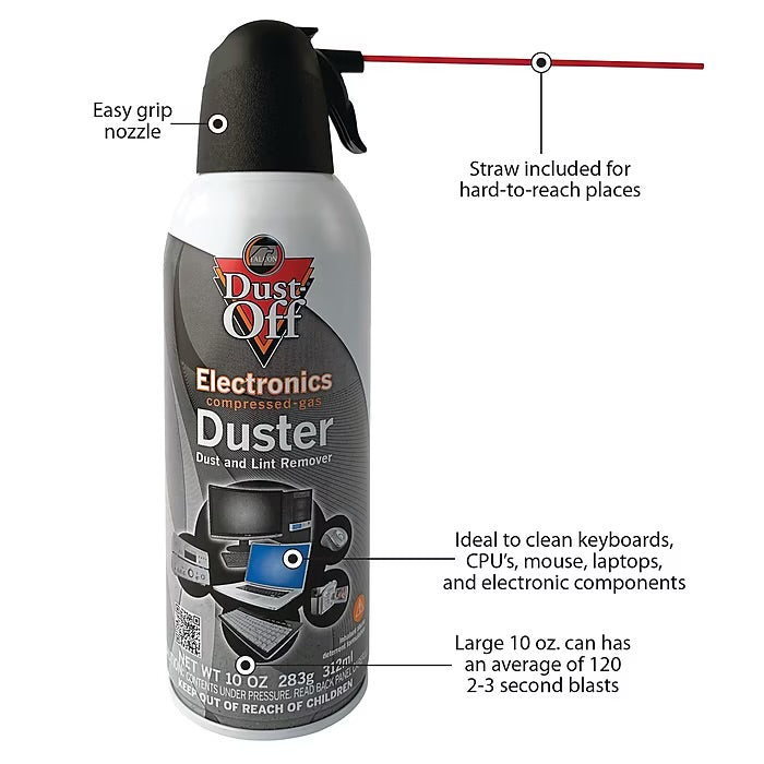 Falcon Dust-Off Compressed Gas Duster, 10oz