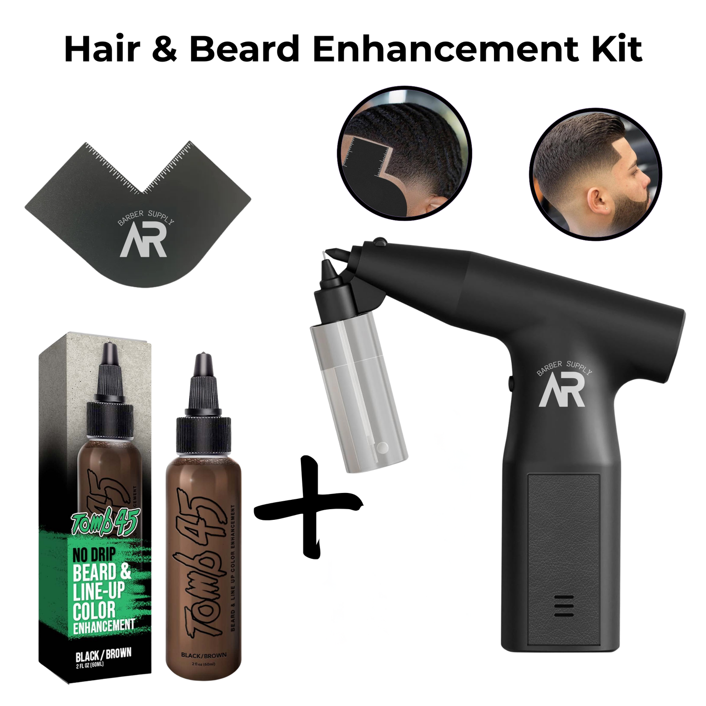 Clog-Free Airbrush Gun – Cordless Rechargeable Spray Gun with Tom 45 Enhancement Solution