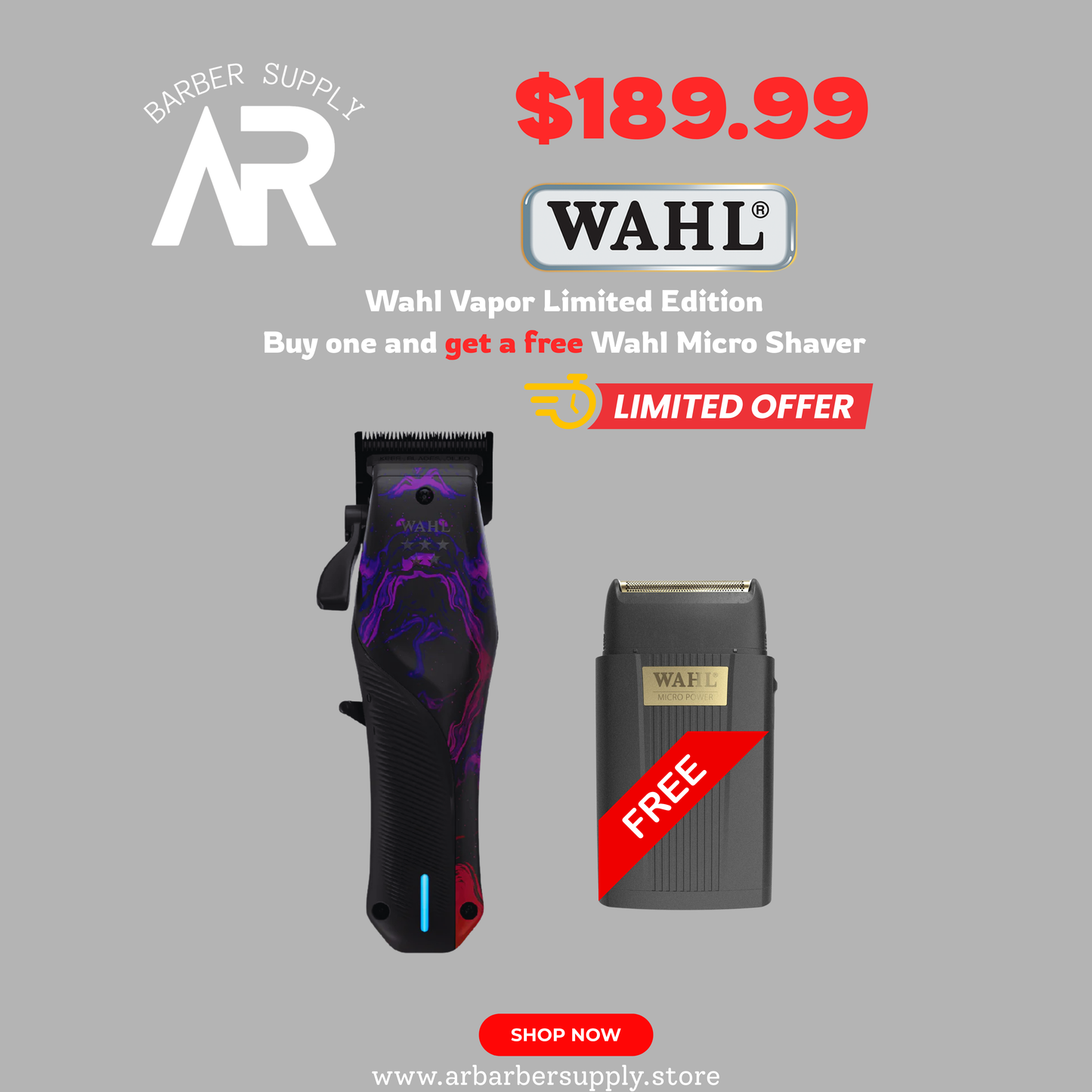 MEGA DEAL - Vapor Vapor Limited Edition Clipper + Wahl Micro Power Shaver ($285 Value for $189.99!)