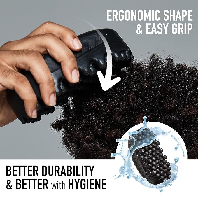 Red by Kiss Bow Wow X Twist King Luxury Twist Styler Washable, Durable, Crumb Free, Twist Brush for Afro Curl (Curved&Dense)