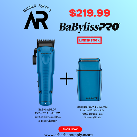 Mega Deal - Blue FXONE Lo-Pro Clipper + FOILFX02 Shaver Bundle ($420 Value for only $219.99!)