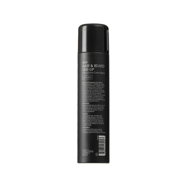 RED Pro GROOMANE Temporary Color Spray for Hair & Beard Line-Up, Barber Grade, Quick-Drying, 2X Longer-Lasting (Up to 20 Washes), Precision Nozzle, No Ammonia, Peroxide (Black, 6.6oz)