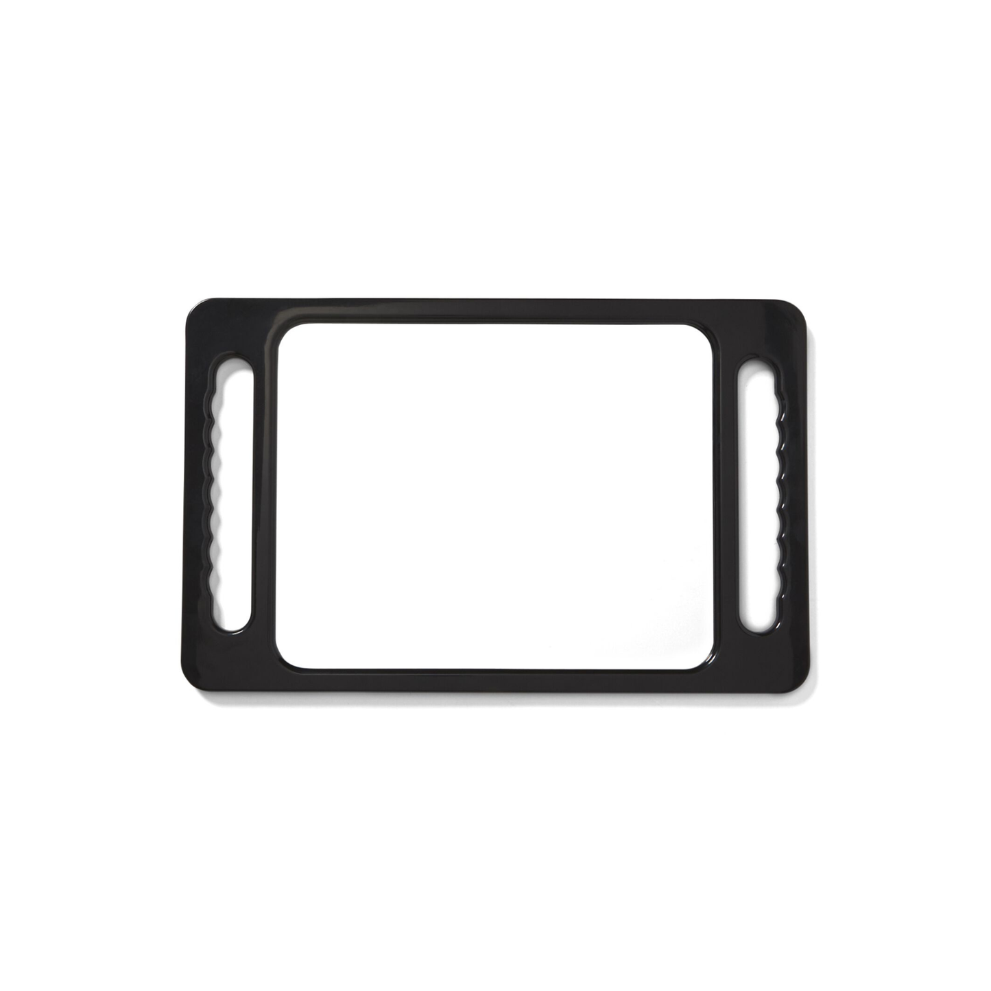 AR Hand Mirror with Hair Cutting, Large Rectangular | 16"x10" Largehand, Ergonomically Designed Handle, Zero-distortion, for Salons and Beauty Salons, (Black)
