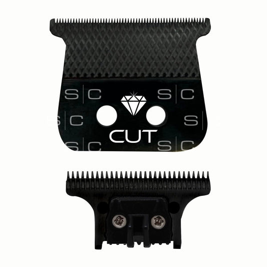 Replacement Diamond Cut Fixed Black Diamond DLC Hair Trimmer Blade with The One Cutter Set