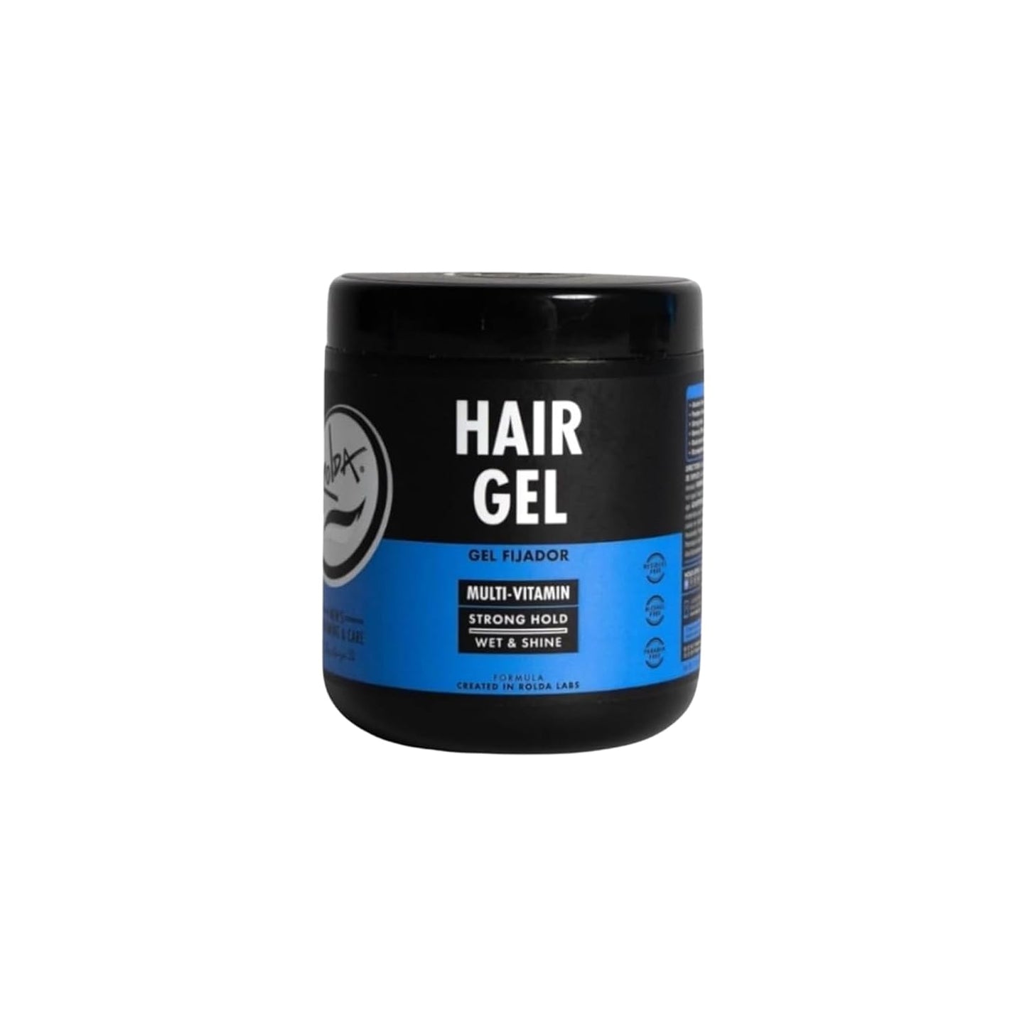 Rolda - Multi-Vitamin Men's Hair Styling Gel | Vitamin E Capsules, Medium Hold, High Shine, Wet Look, Alcohol-free, Paraben-Free, Flake-free 500G