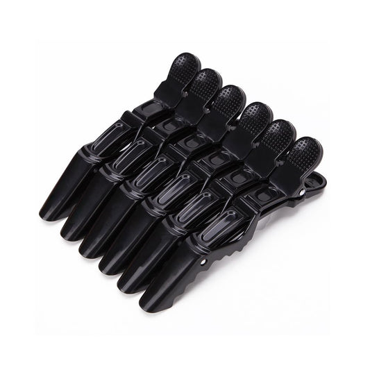 Crocodile Hair Clips-6 Pieces Set Professional Plastic Hair Sectioning Clips Black