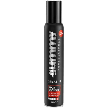 GUMMY Keratin Ultra Strong Hold Hair Styling Mousse (7.6oz)