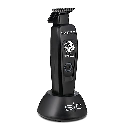 SC Saber Trimmer - Professional Cordless Hair Trimmer with Full Metal Body and Digital Brushless Motor