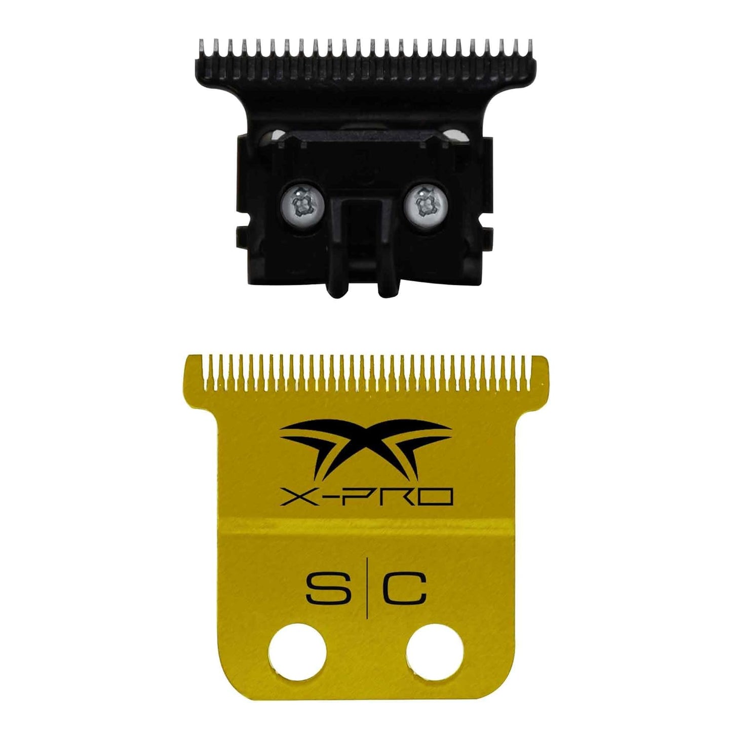 Stylecraft Replacement Fixed X-Pro Precision Gold Titanium Trimmer Blade with Black Diamond Carbon DLC The One Precision Deep Tooth Cutter Set