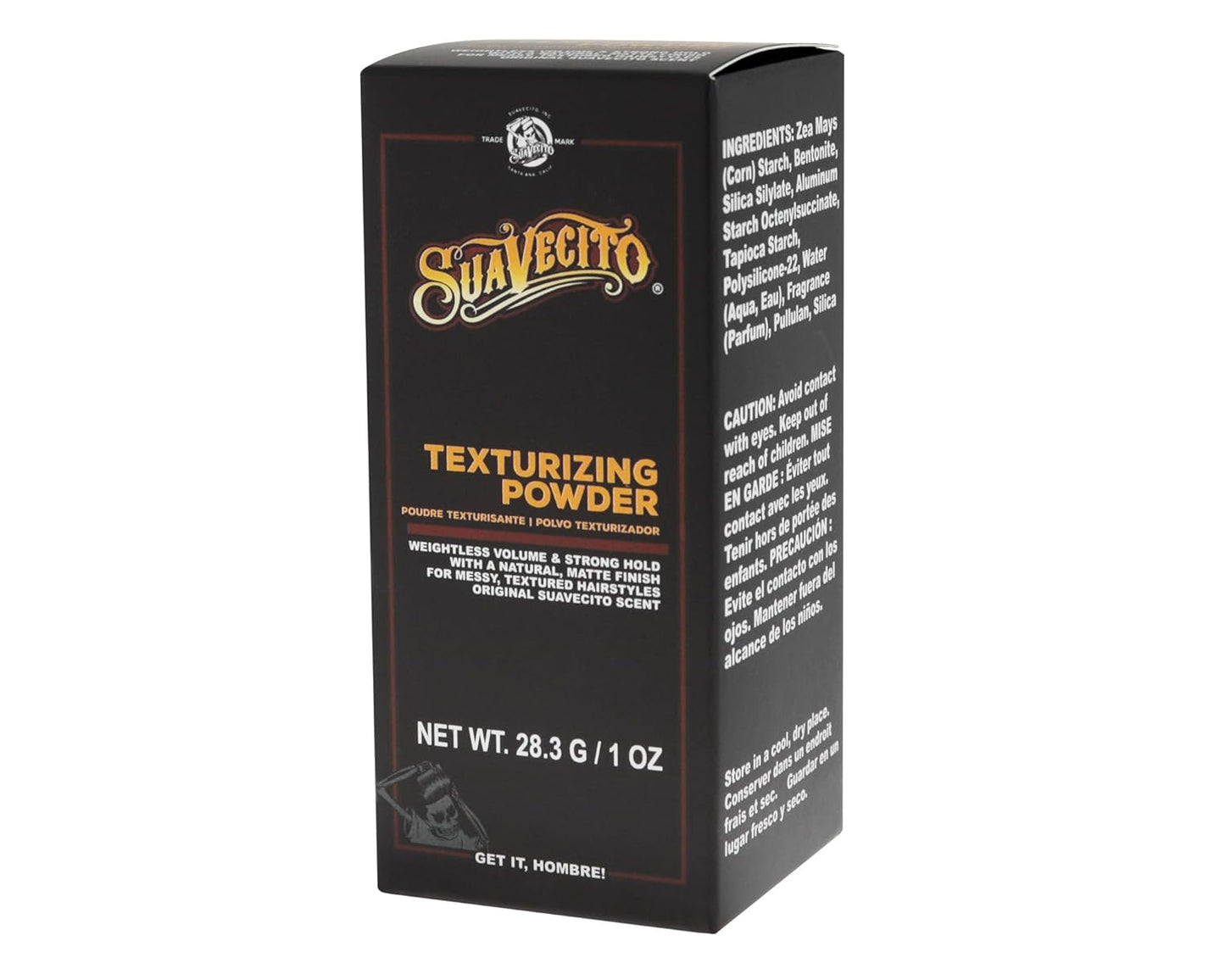Suavecito Texturizing and Volumizing Hair Styling Powder with Shine Free Matte Finish and Strong Hold - No Mess, Oil Absorbing, Long Lasting