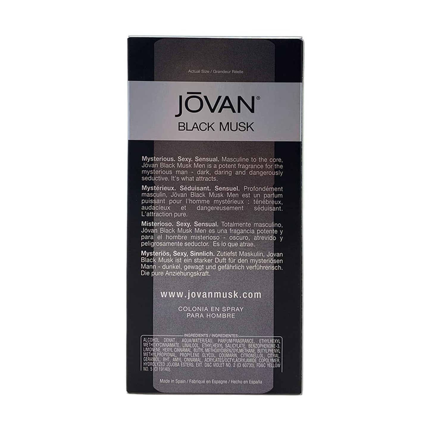 JOVAN BLACK MUSK COLOGNE SPRAY 3.0 OZ (M)