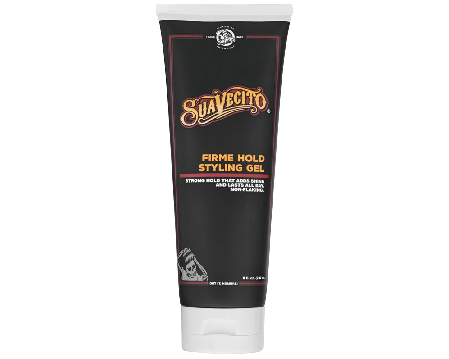 Suavecito Firme Hold Styling Gel – Strong Hold, Flake-Free Hair Gel for Men | Alcohol-Free, Water-Based Formula | All-Day Control with No Crunch 8oz