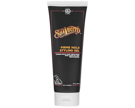 Suavecito Firme Hold Styling Gel – Strong Hold, Flake-Free Hair Gel for Men | Alcohol-Free, Water-Based Formula | All-Day Control with No Crunch 8oz