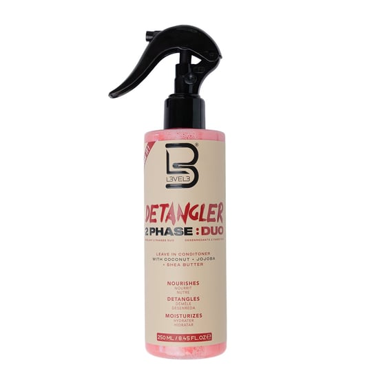 L3VEL3 2 Phase Detangler Spray/Leave In Conditioner, 8.45 oz