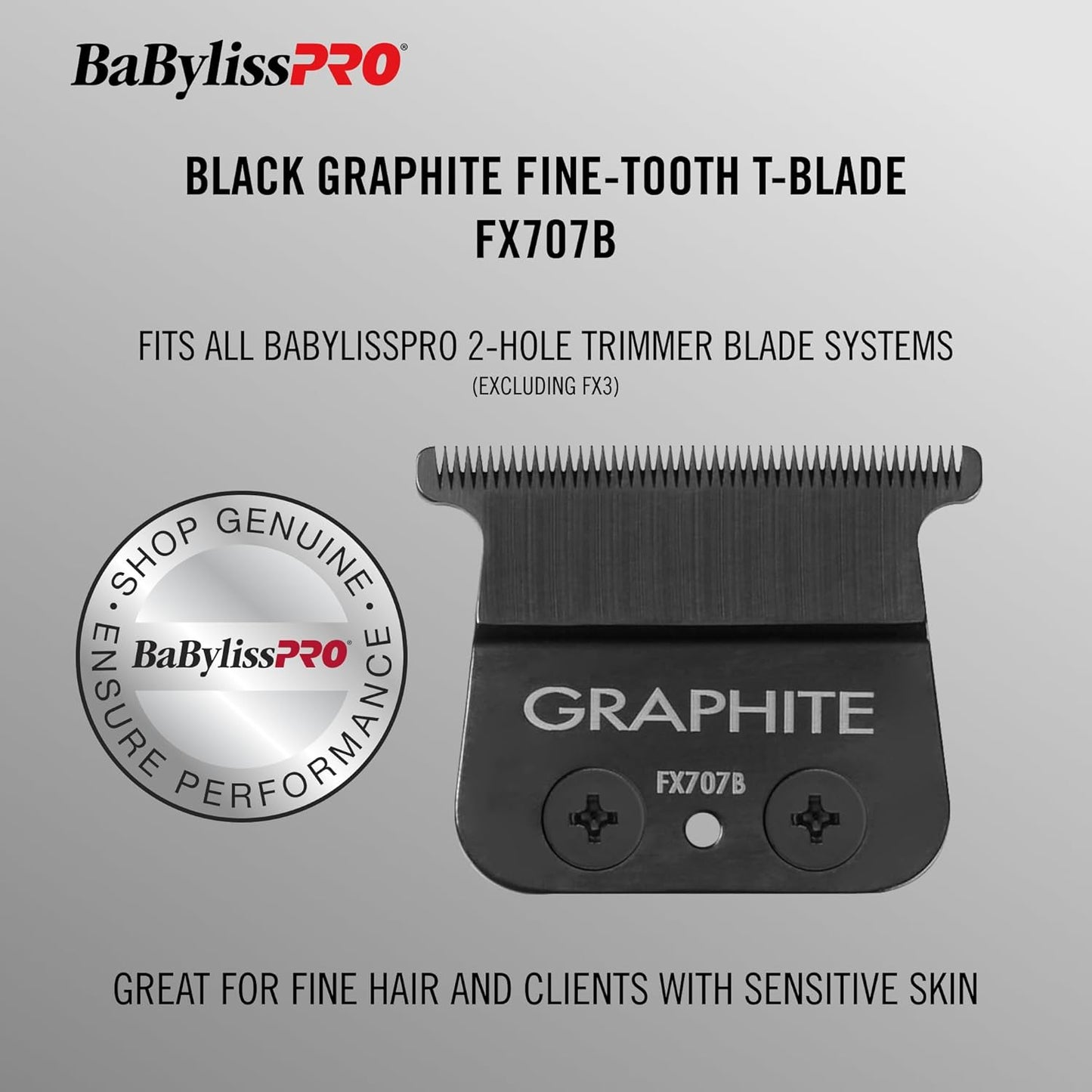 BaBylissPRO® Replacement Black Graphite Fine-Tooth T-blade
