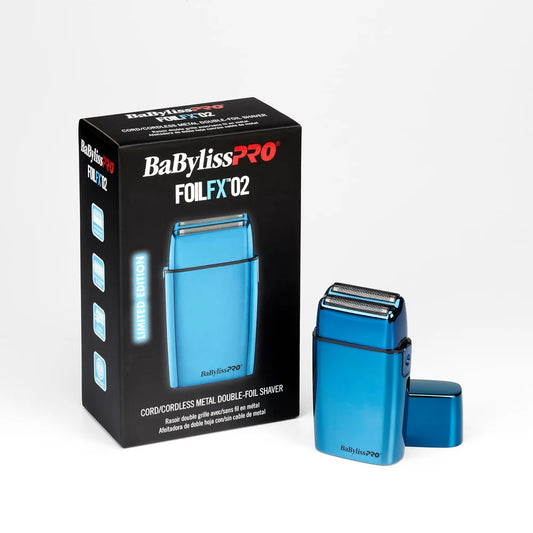 BaBylissPRO® FOILFX02 Limited Edition All-Metal Double-Foil Shaver (Blue)