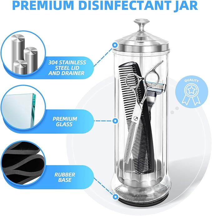 Barber Disinfecting Jar 1500ml