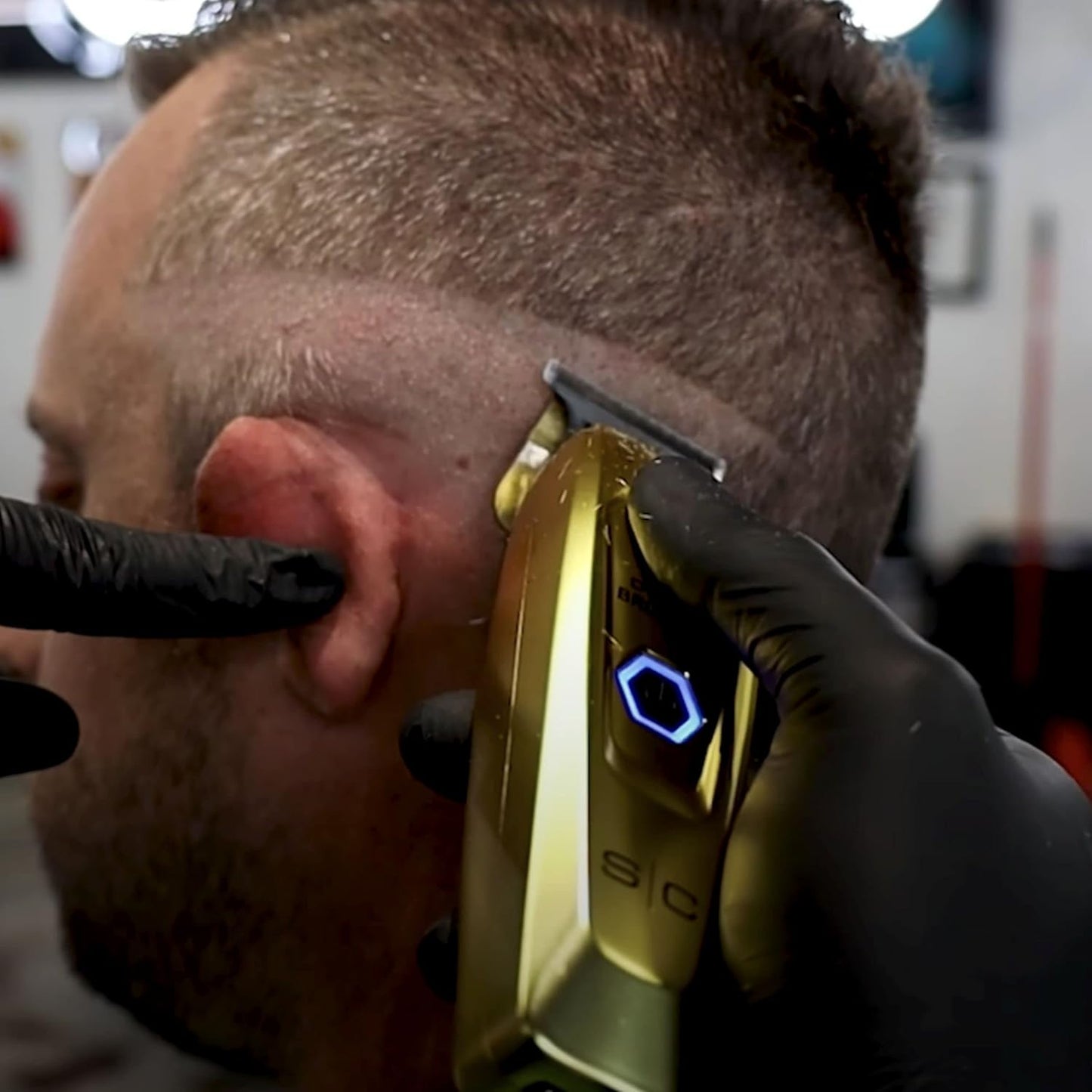 Stylecraft Replacement Fixed X-Pro Precision Gold Titanium Trimmer Blade with Black Diamond Carbon DLC The One Precision Deep Tooth Cutter Set
