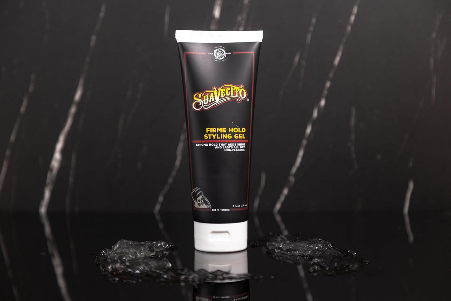 Suavecito Firme Hold Styling Gel – Strong Hold, Flake-Free Hair Gel for Men | Alcohol-Free, Water-Based Formula | All-Day Control with No Crunch 8oz