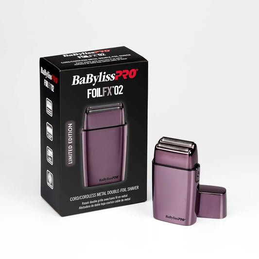 BaBylissPRO® FOILFX02 Limited Edition All-Metal Double-Foil Shaver (Purple)