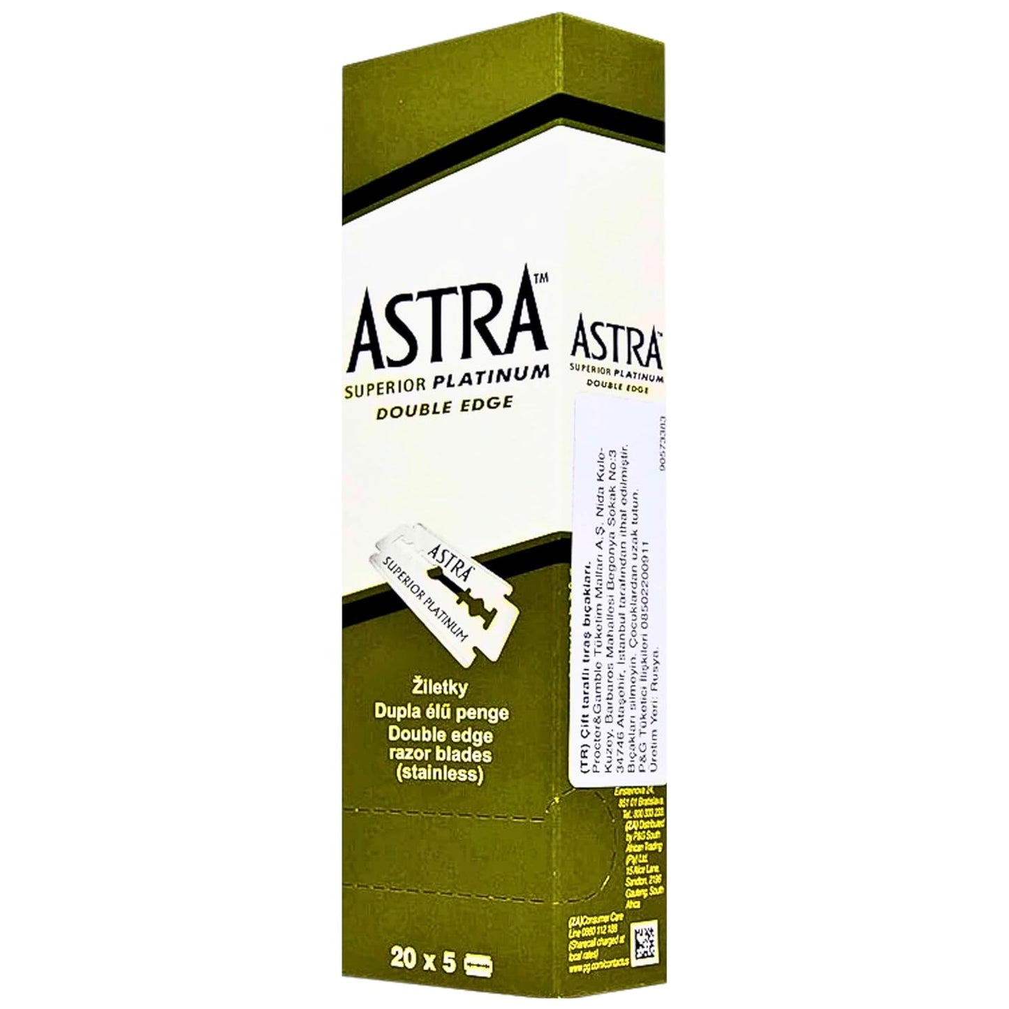 Astra Platinum Double Edge Safety Razor Blades (100)