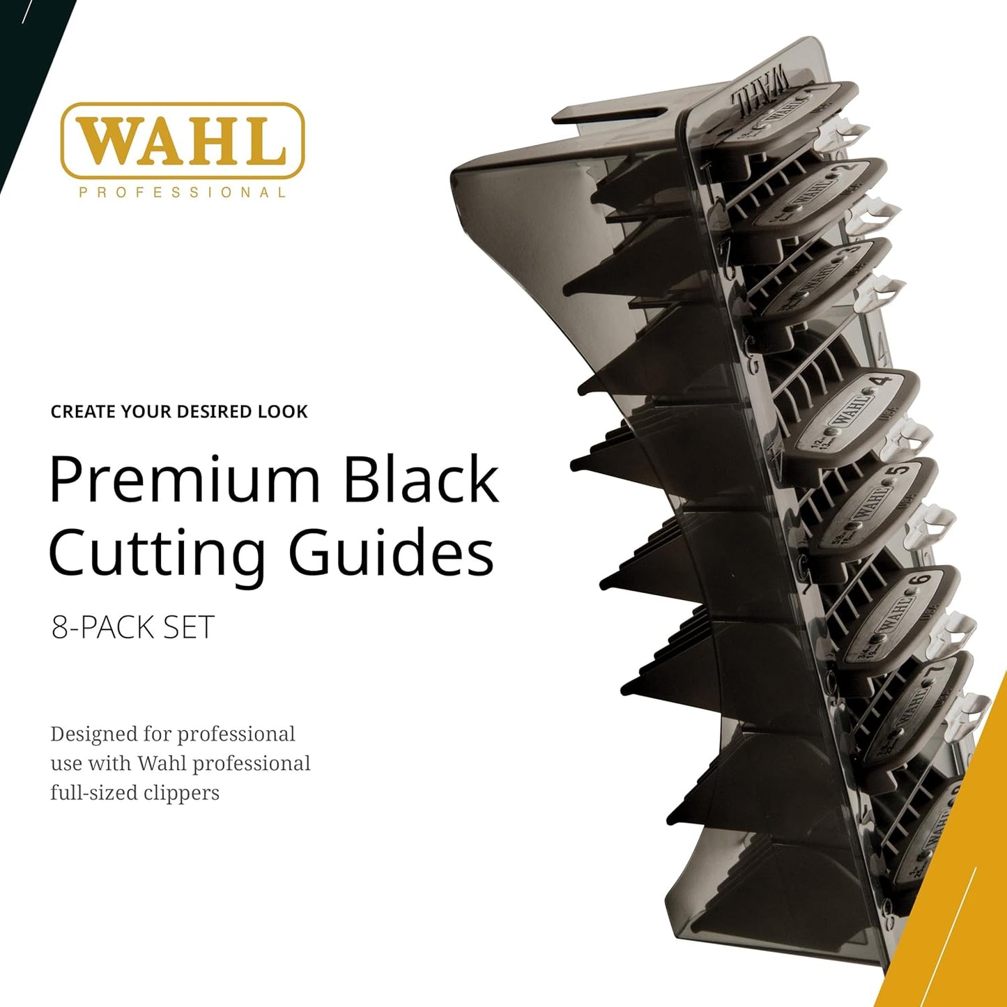 Wahl Professional Premium Cutting Guides 1/8 Organizer Secure Fit Durable Metal Clips