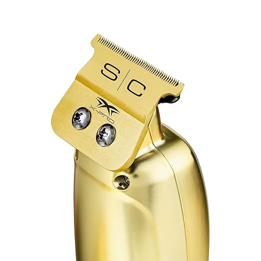 Saber Trimmer - Professional Cordless Hair Trimmer with Full Metal Body and Digital Brushless Motor in Gold