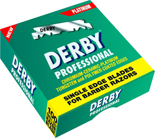 Derby Professional Single Edge Razor Blades, 100 Count