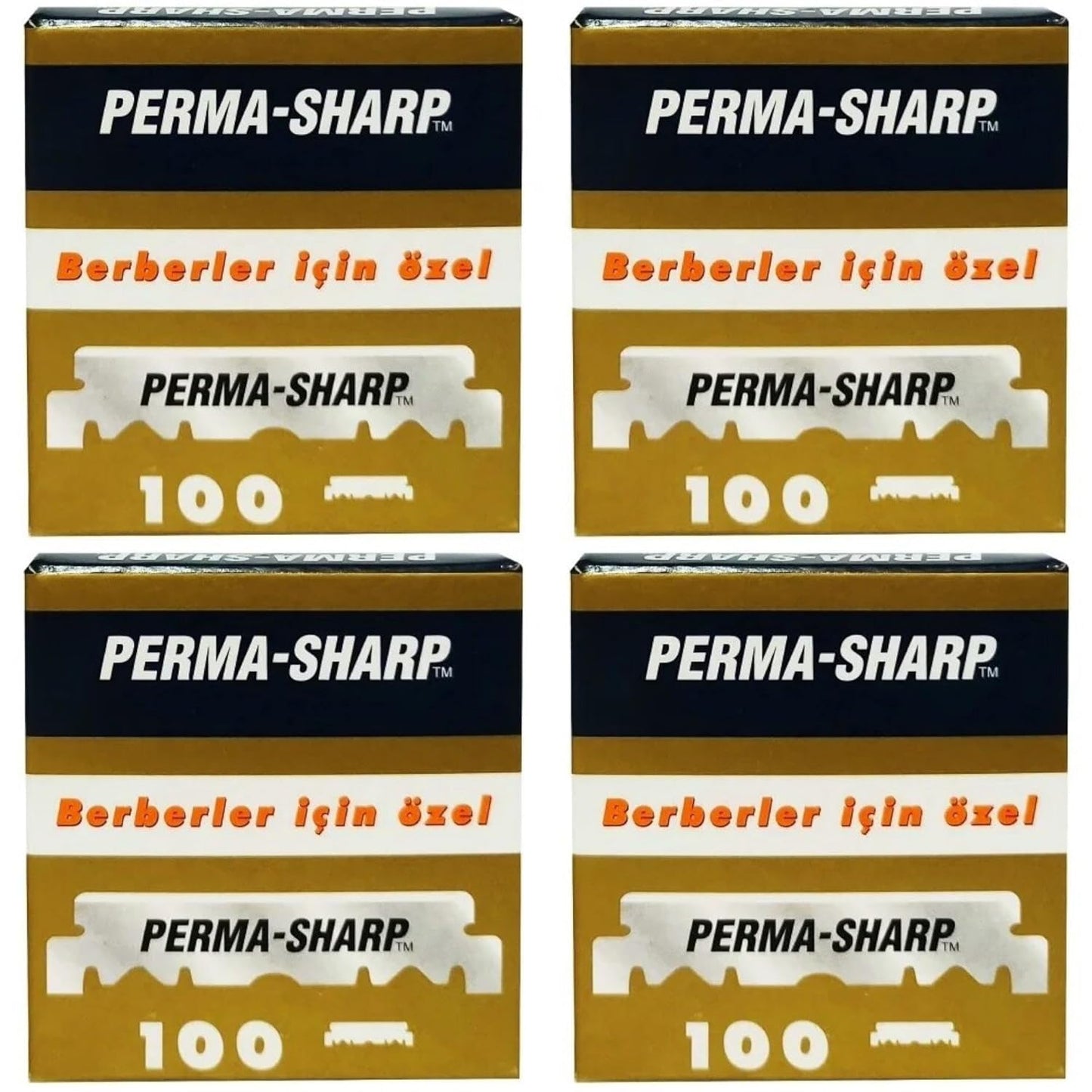 100 Perma-Sharp Straight Edge Razor Blades