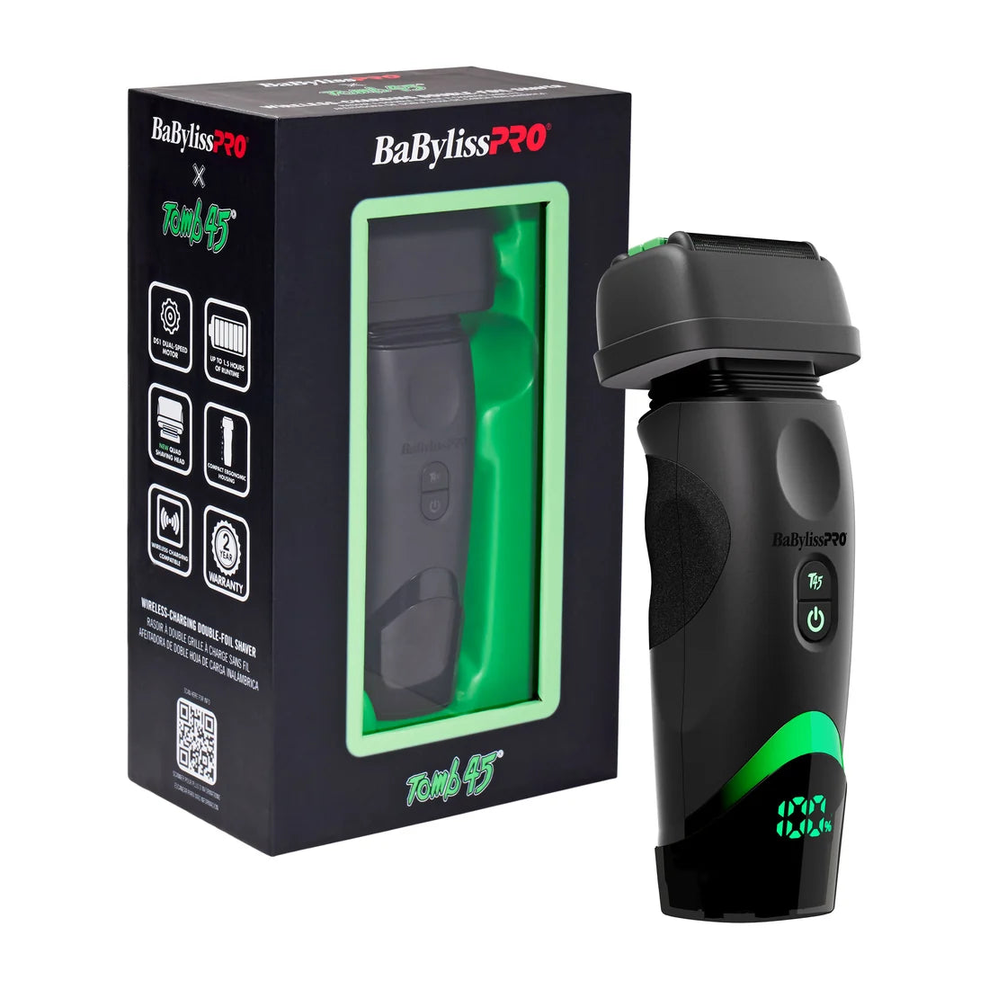 BaBylissPRO x Tomb45 Wireless Charging Double Foil Shaver