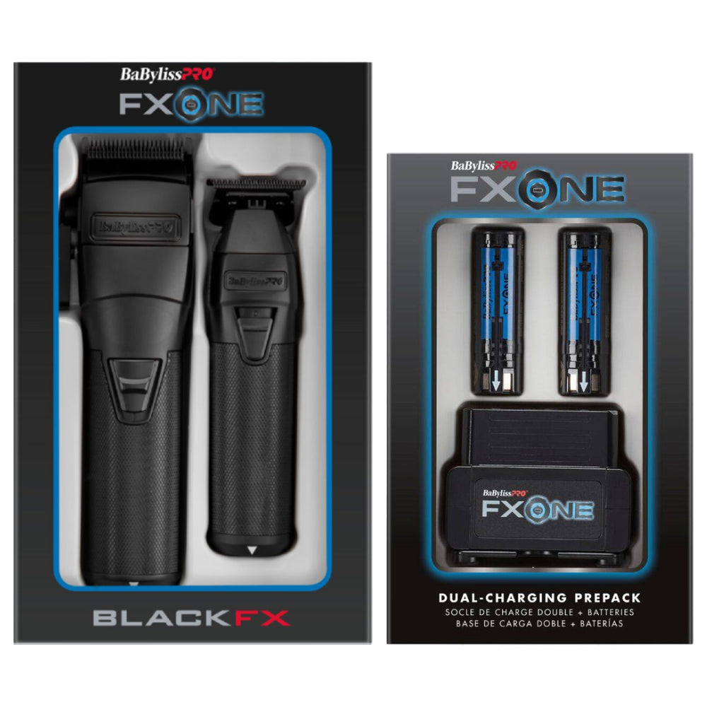 BABYLISS PRO FXONE BLACKFX CLIPPER & TRIMMER BUNDLE